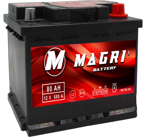 BATTERIA AUTO MAGRI' 80 AH...