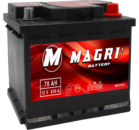 BATTERIA AUTO MAGRI' 70 AH...