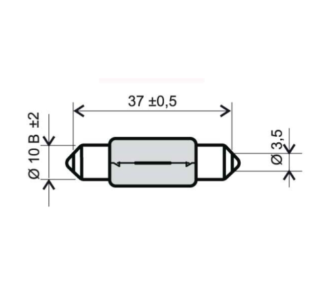 LAMPADA A SILURO 12V 10W