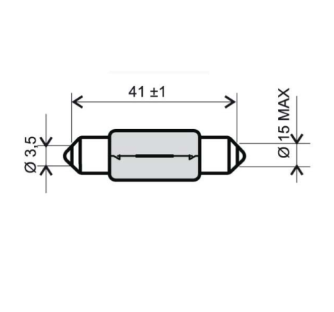 LAMPADA A SILURO 12V 15W