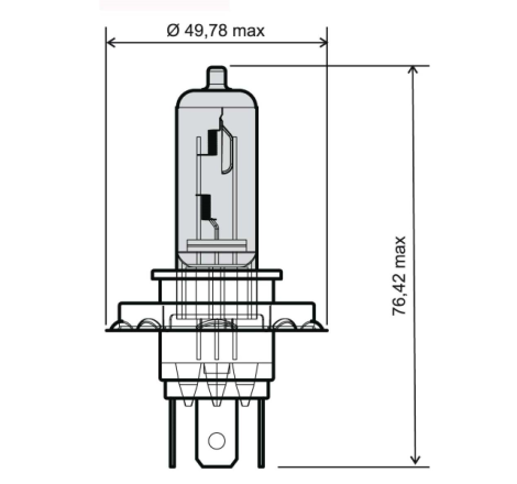 LAMPADA RMS 12V/60/55W H4 BLUE