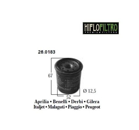 FILTRO OLIO HILFO HF183...