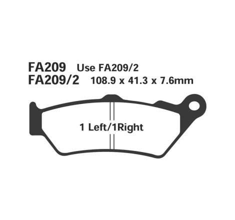 PASTIGLIE EBC FA209/2 (66740)