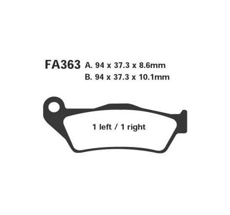 PASTIGLIE EBC FA363 (67421)