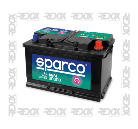 BATTERIA AUTO SPARCO 80 AH...