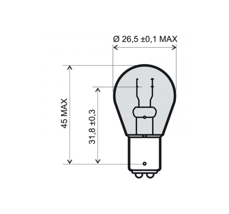 LAMPADA RMS 12V/5/21W ROSSA